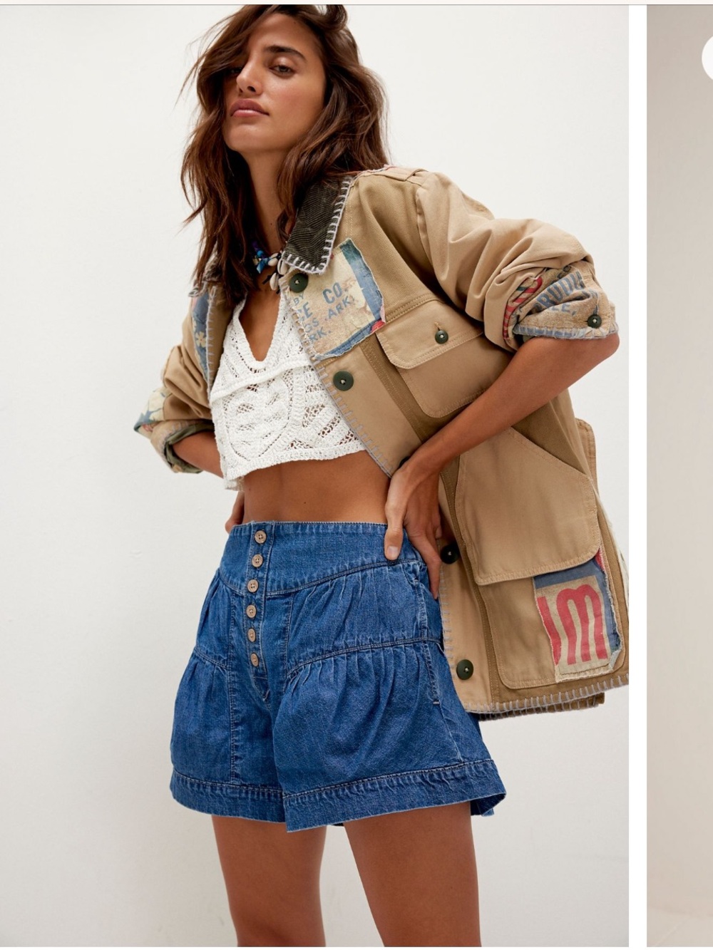 We The Free Free People Fleur Denim Shorts (size S) - Picture 2 of 16